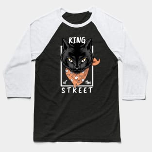 Bad Black Cat. King Of The Street Baseball T-Shirt